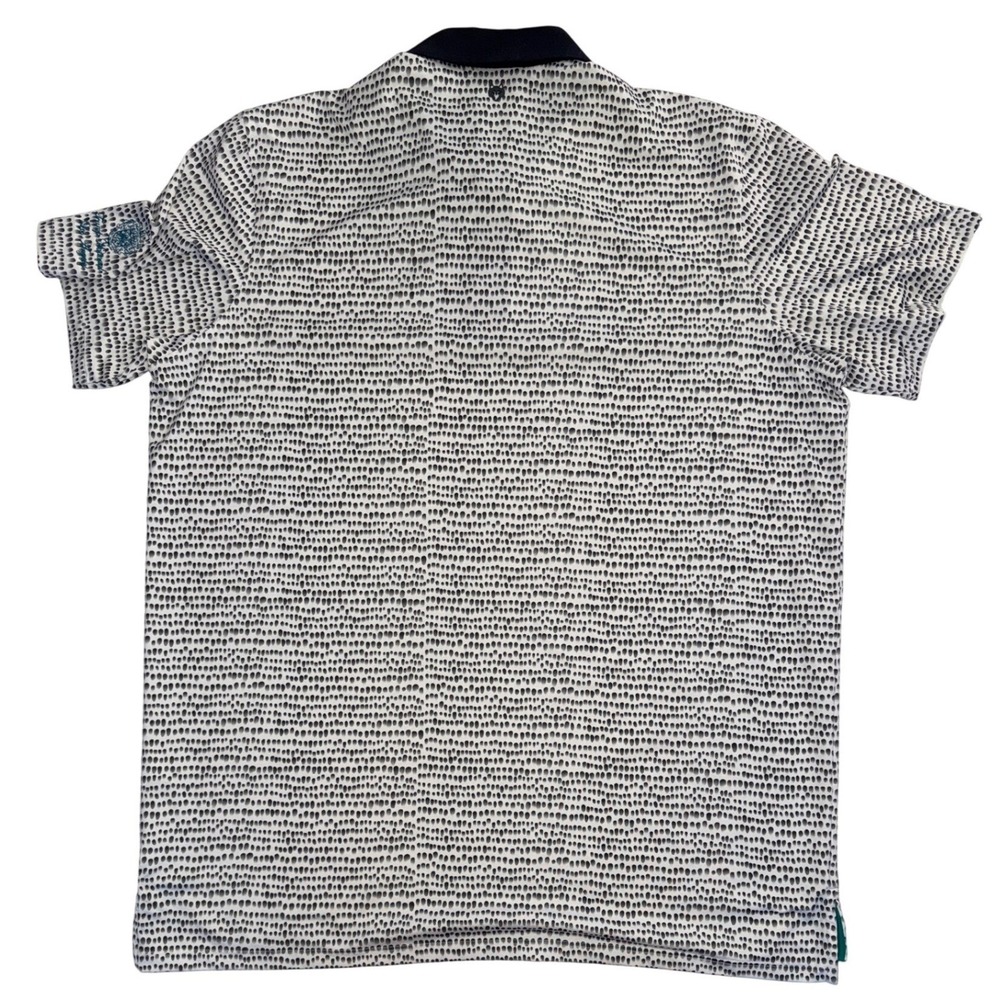 Greyson Mens XL Trump National Los Angeles Golf Polo Shirt White Black Print - Picture 4 of 8
